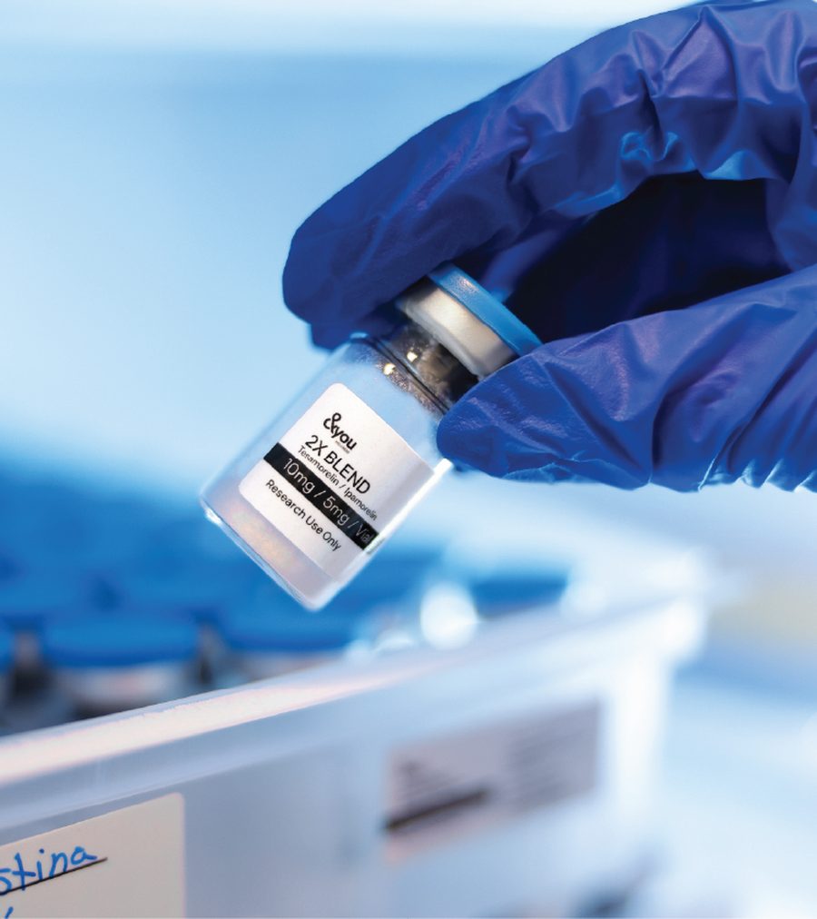 Research-use-only vial in a laboratory setting